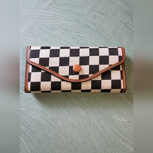 Checkered Black and White Wallet